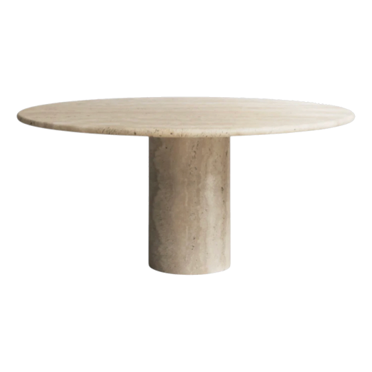 Handmade Navona Travertine Dining Table