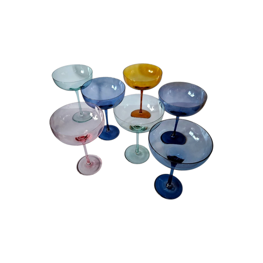 Set of 7 Arlequin XXL Tall-Stem Cocktail Glasses