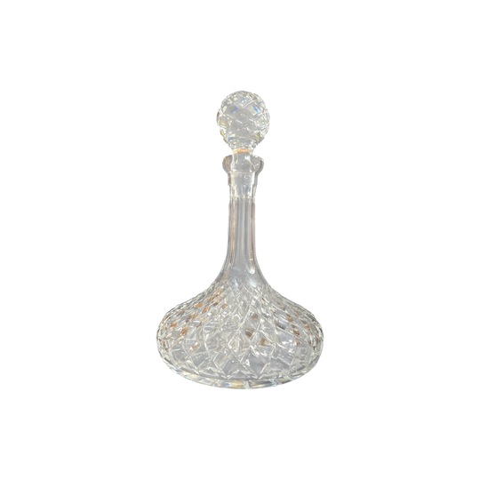 Vintage Violetta Poland Crystal Ship's Liquor Decanter, Cut Glass, 30 cm (1960)