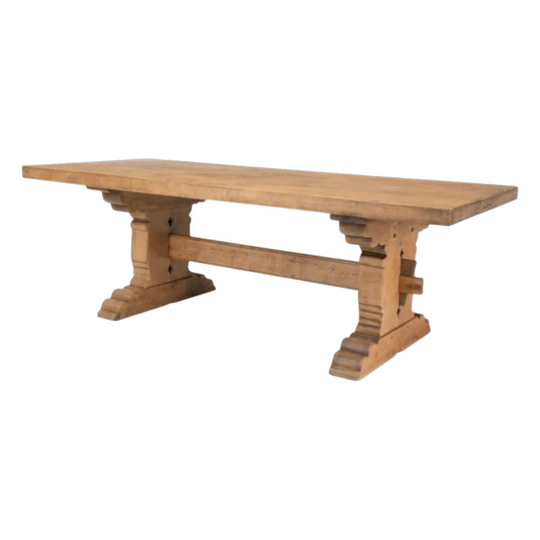 Mid-20th Century French Bleached Oak Monastery Table, c.1950