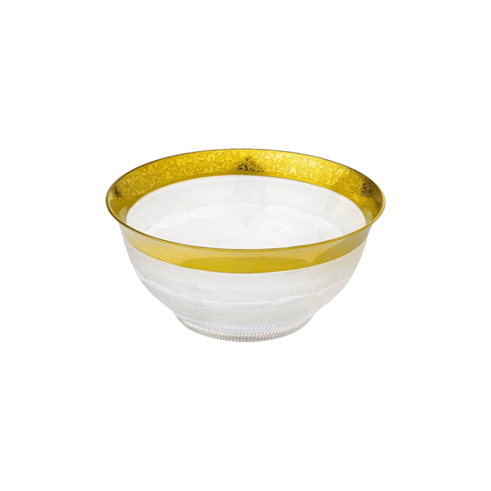 Moser ‘Splendid’ Lead-Free Crystal Bowl with 24-Karat Gilt Rim, Signed (Post-1992)