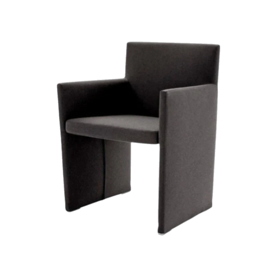 B&B Italia ‘Posa’ Dining Chairs – Black Leather (Made in Italy)