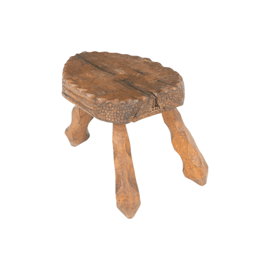 Belgian Brutalist Tripod Stool, circa 1970