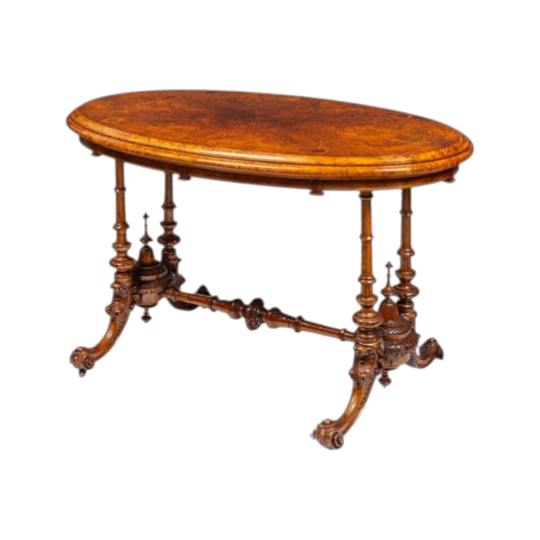 Antique Irish burr walnut table