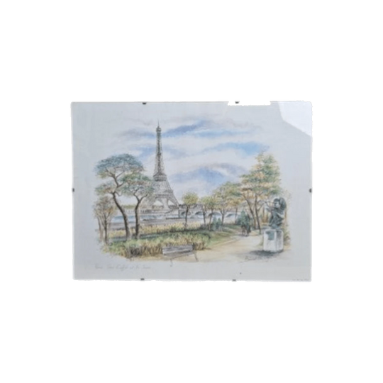 Framed Print, 'Paris Tour Eiffel et la Seine'