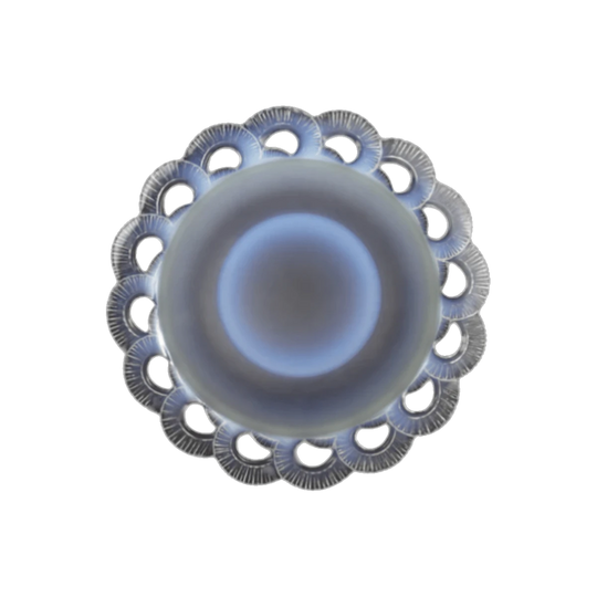 Art Deco French Opalescent Glass Charger, Signed Pierre D’Avesn for Lalique, c. 1925