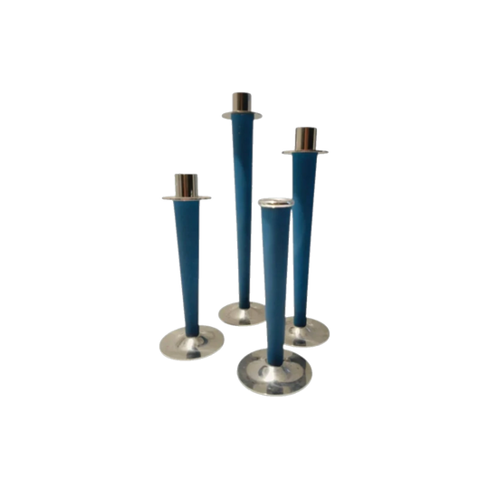 Set of 4 Inoxbeck ITALY 38/10 stainless steel candle holders
