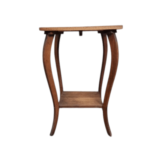 Vintage Timber Open-Frame Plant Stand with Raised Platform