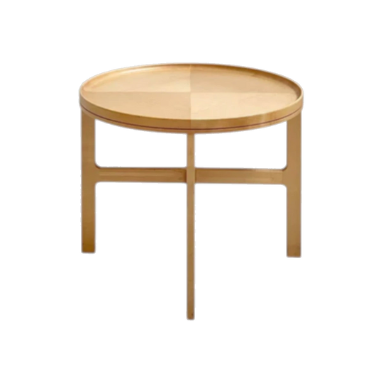 Thygesen & Sørensen Circular Side Table for Fredericia, Solid and Veneered Ash, 70 cm Ø