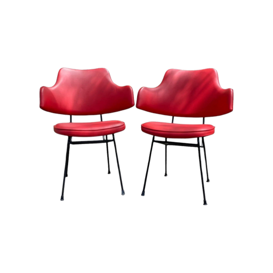 A pair of Featherston RE Chairs, newly upholstered