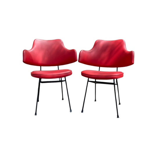A pair of Featherston RE Chairs, newly upholstered