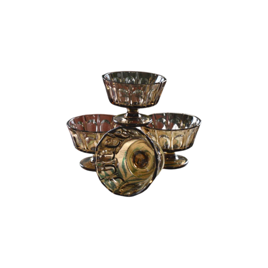 Vintange KIG Indonesia Footed Sundae/Dessert Cups