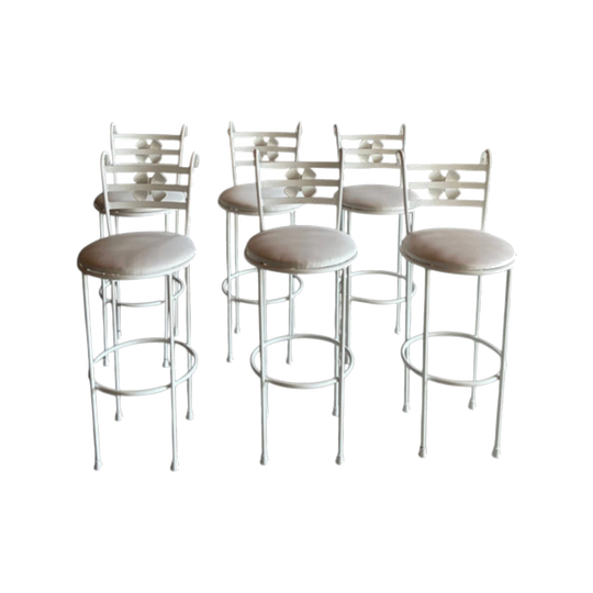 Vintage Italian Style Decorative Iron Counter stools 1980s