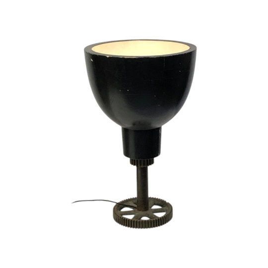 Black Industrial Uplight Table Lamp