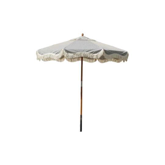The Market Umbrella - Lauren's Navy Stripe