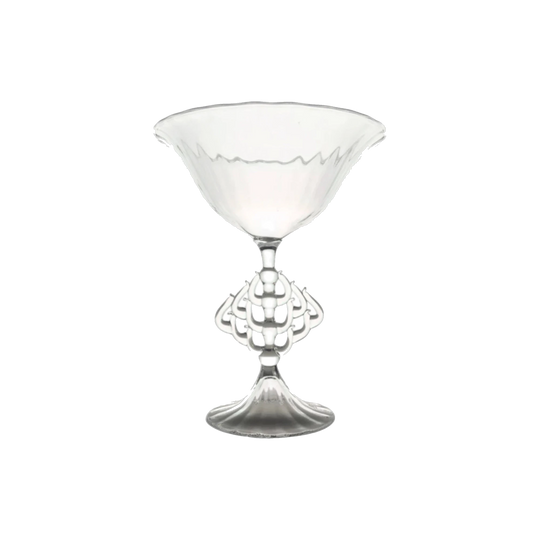 Nils Landberg for Orrefors: An Important ‘Optic’ Footed Bowl, 1966