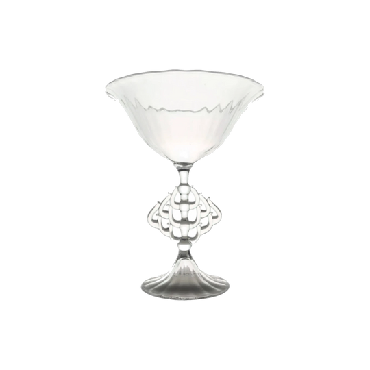 Nils Landberg for Orrefors: An Important ‘Optic’ Footed Bowl, 1966