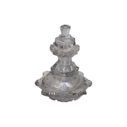 Victorian cut crystal perfume bottle