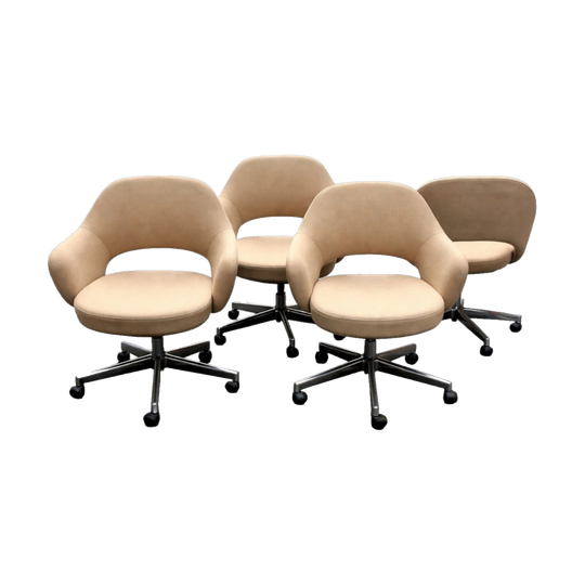 Knoll Saarinen Executive Swivel Armchairs (Set of 4), Licensed Australian Production – William Latchford & Sons, 1950 Design