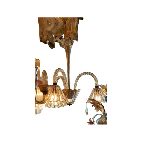 Barovier & Toso Art Deco Murano Chandelier