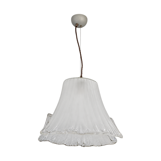 Art Deco Frosted Murano Pendant