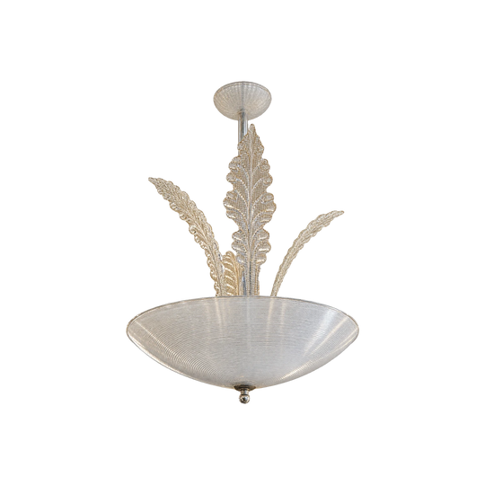 Vintage Murano Leaf Chandelier