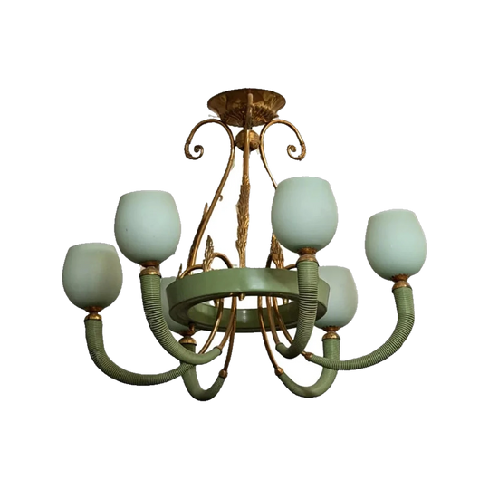 Rare Blue and Green Coloured Chandelier