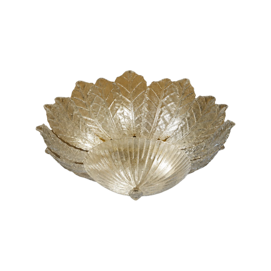 Large Murano Leaf Flush Ceiling Light