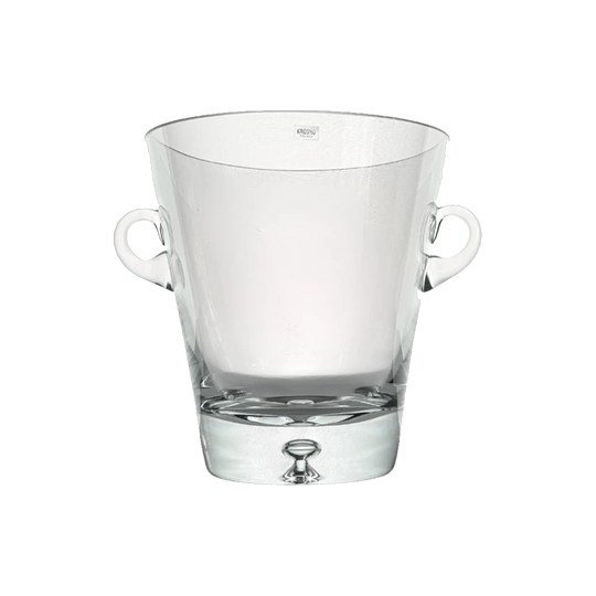 KROSNO: A ‘Grand’ Scale Hand-Blown Crystalline ‘Bollen - Bubble” Ice Bucket, Poland, late 20th century