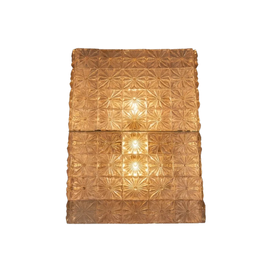 Textured Geometric Crystal Wall Sconce