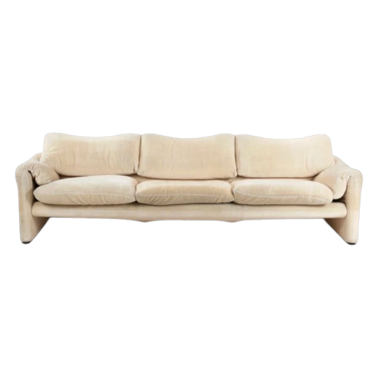 Vico Magistretti Three Seat Maralunga Sofa