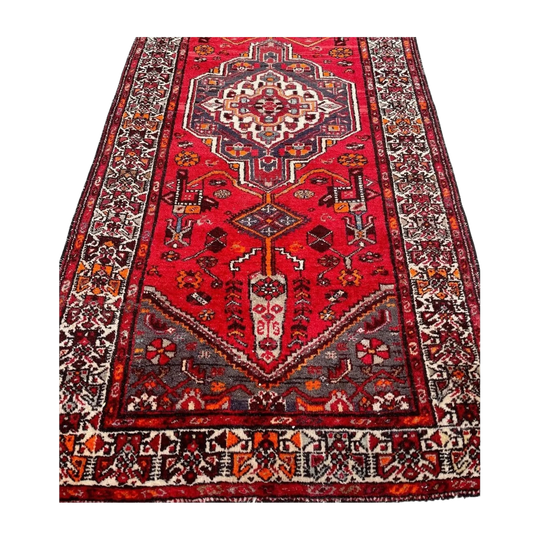 Vintage hand-knotted wool Persian rug