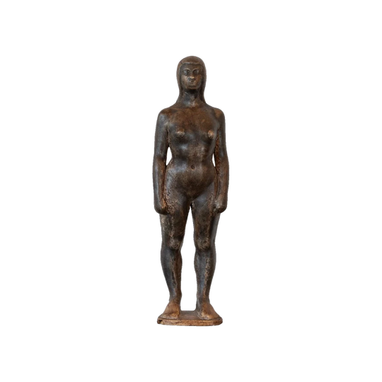 Maxime Fillon (1920–2003) Patinated Plaster Female Figure, Faux Bronze Finish, Signed