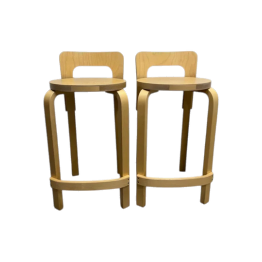 Artek Low Bar Stool K65 by Alvar Aalto – Natural Birch