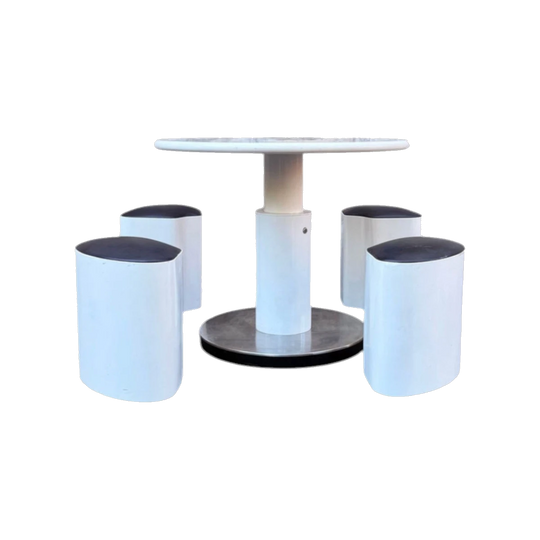 Vintage Italian dining set retractable to a coffee table