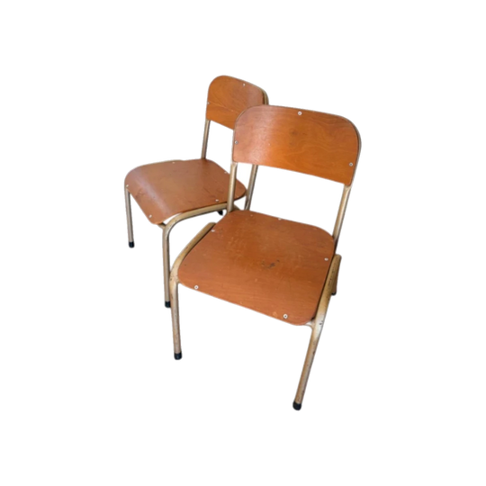 Art deco Sebel vintage school chairs