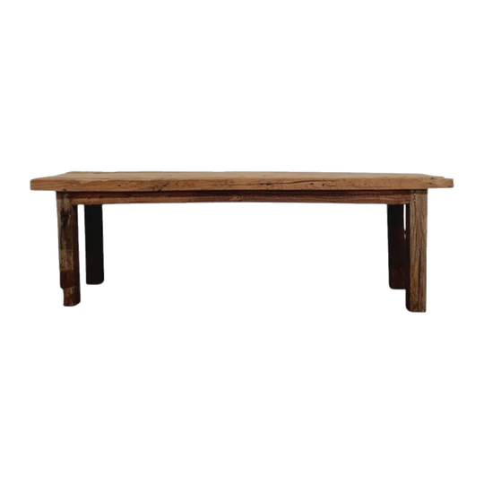 Rustic Recycled Teak Wood Bench