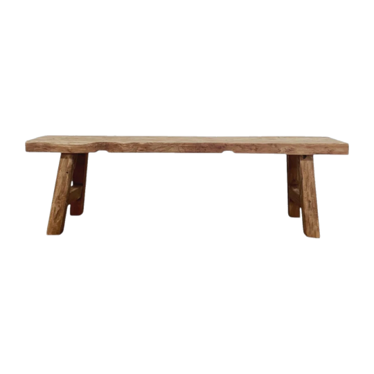 Rustic Recycled Teak Wood Bench