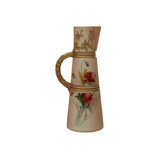 Royal Worcester hand painted claret jug