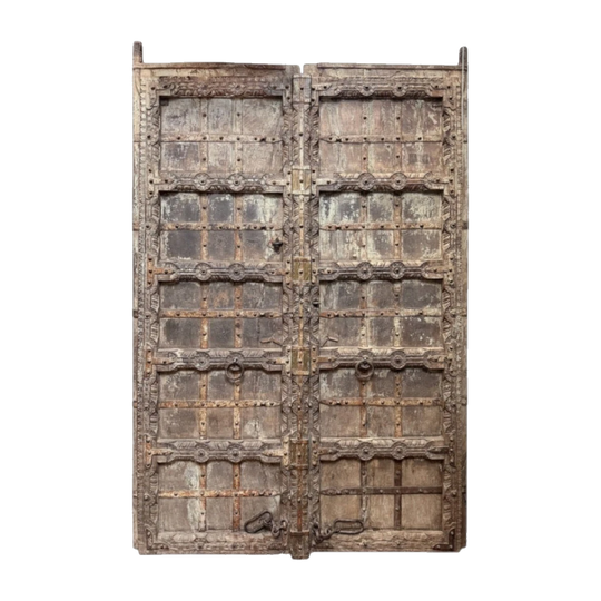 Antique Indian Wooden Doors – Brown