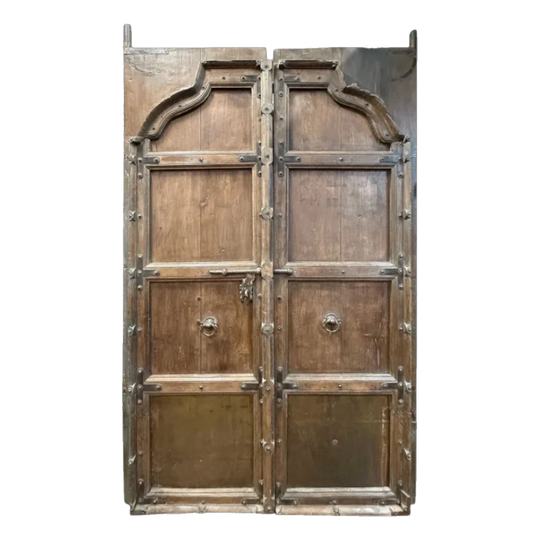 Antique Rajasthan Wooden Doors, Brown
