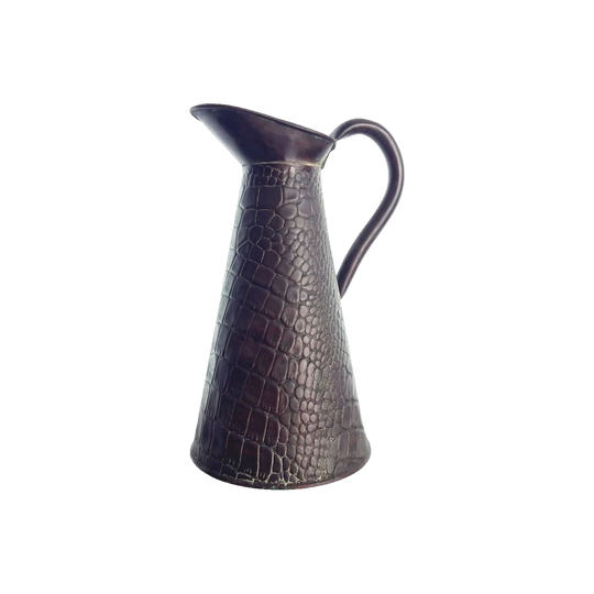 AN EDWARDIAN ART NOUVEAU COPPER 'LIZARD-SKIN' JUG By Joseph Sankey & Sons, Bilston, circa 1900-1910
