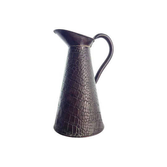 AN EDWARDIAN ART NOUVEAU COPPER 'LIZARD-SKIN' JUG By Joseph Sankey & Sons, Bilston, circa 1900-1910