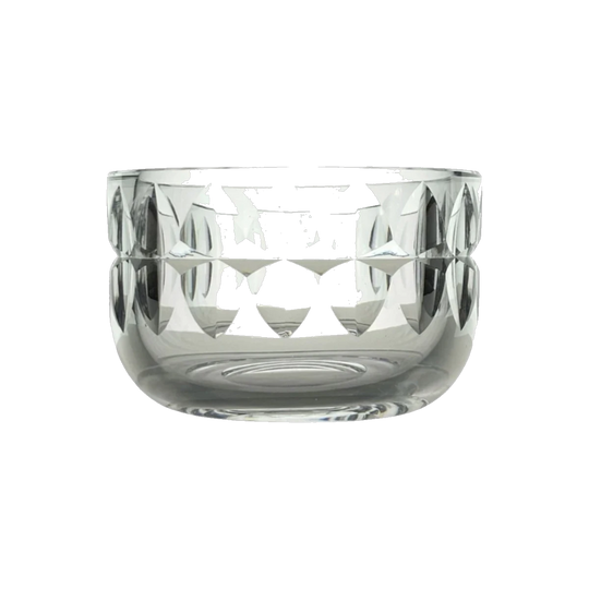 GÖRAN WÄRFF (1933-2022) FOR KOSTA BODA A Substantial Faceted Crystal Bowl, 'Vision' or 'Optical' series, circa 1970's