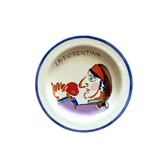 Giovanni De Simone (Italian, 1930-1991), ‘La Fiorentina’ A hand-painted majolica ceramic charger,