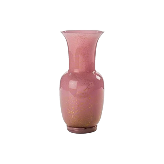 Venini Opalino Vase – Limited Edition, Pink with Gold Leafing