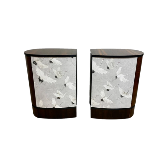 Pair of Bespoke Handcrafted Art Deco Style Bedside Tables by Halstead & Burl