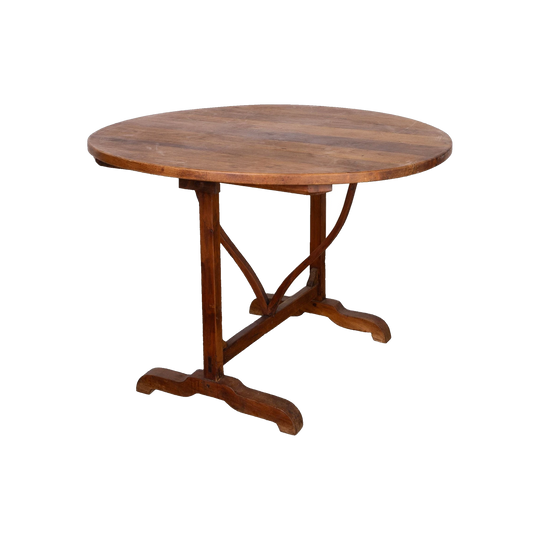 Antique French oak vigneron wine tasting table from a chateau near Annecy