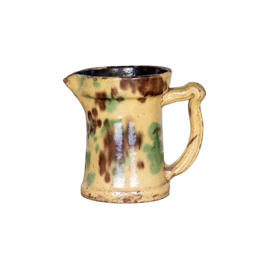 Vintage French Savoyard hand painted and glazed jug from a collection sourced near Megeve