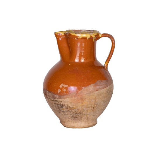 Antique French glazed pitcher from a collection from near Nyons, France